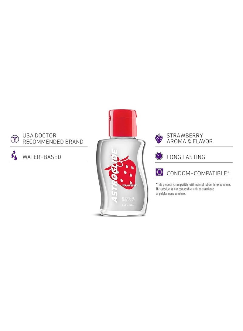 Astroglide Strawberry 2.5 oz (74 ml) Water Soluble Lubricant Jelly - Image 4