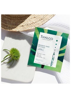ثالجو ثالجو THALGO للعناية بالبشرة البحرية، قناع فلاش ليفت شوت، قناع للوجه من السيليكون البحري والسكر والأعشاب البحرية، قناع واحد، 20 مل، 0.68 أونصة سائلة.  - Image 2