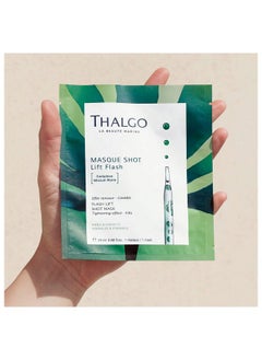 ثالجو ثالجو THALGO للعناية بالبشرة البحرية، قناع فلاش ليفت شوت، قناع للوجه من السيليكون البحري والسكر والأعشاب البحرية، قناع واحد، 20 مل، 0.68 أونصة سائلة.  - Image 3