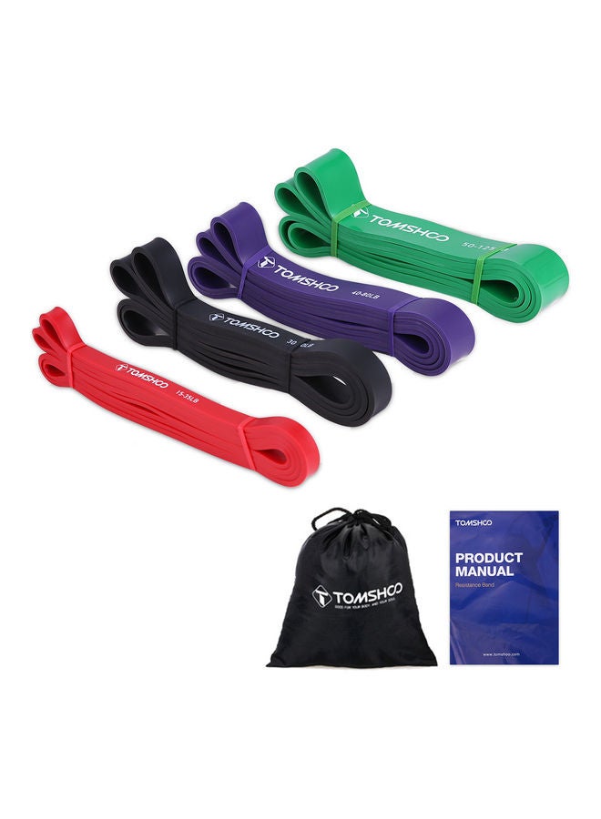 TOMSHOO 4-Piece Latex Resistance Band - Image 1