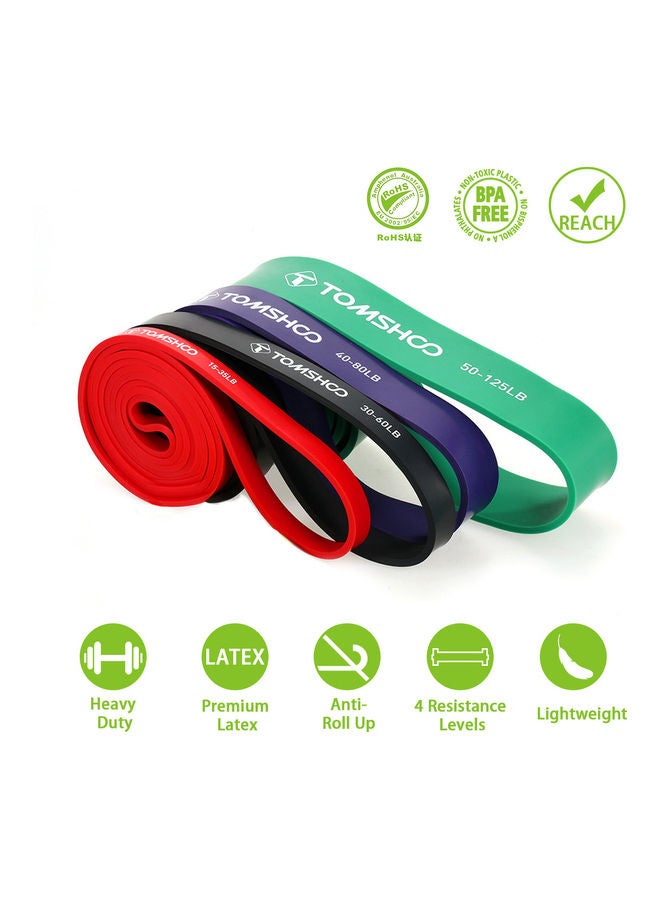 TOMSHOO 4-Piece Latex Resistance Band - Image 3