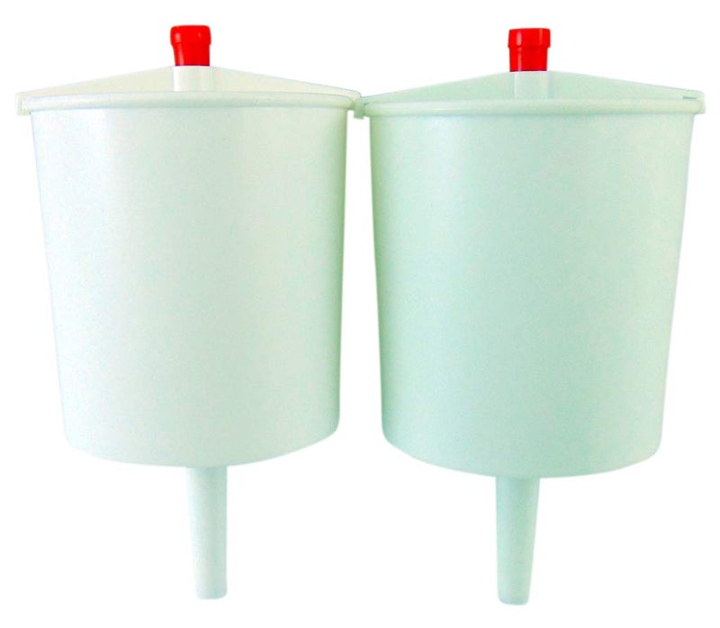 Westmon Works Westmon Works White Plastic Push Button Lever Hand Communion Cup Filler Church 5 Inch Set of 2 