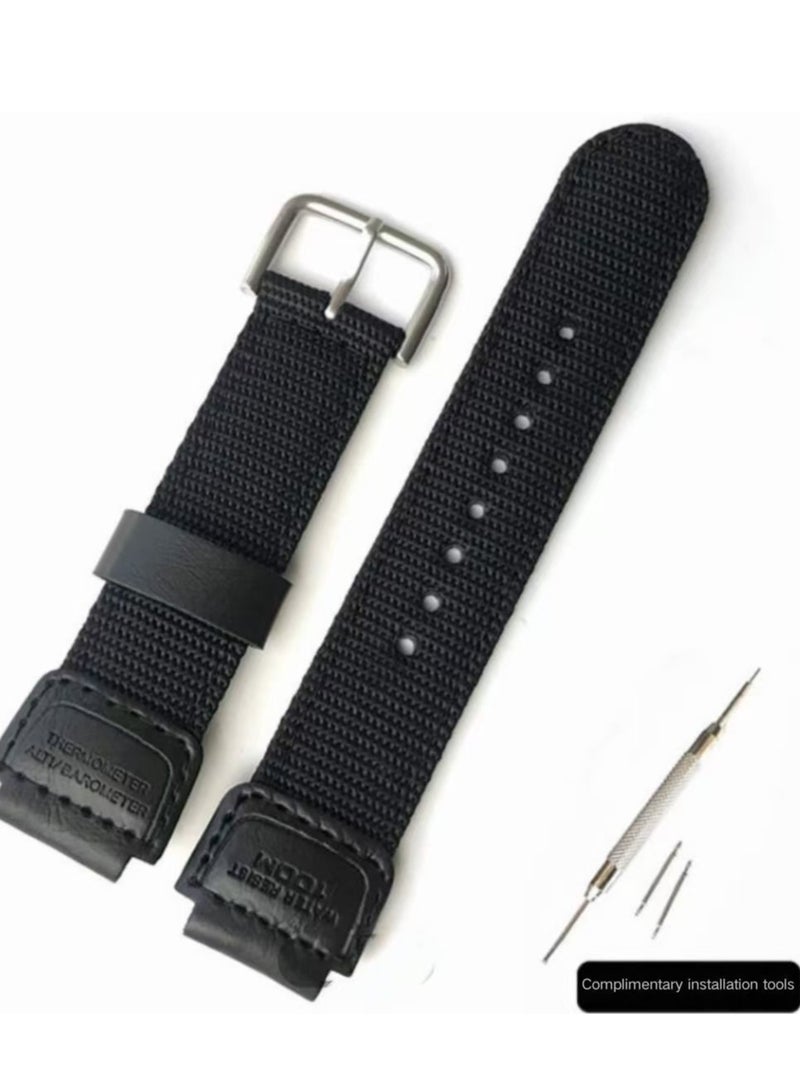 Generic For Casio Canvas Strap SGW-450/500 Nylon w218 Strap AE-1200 Replacement 18mm Bracelet  - Image 1