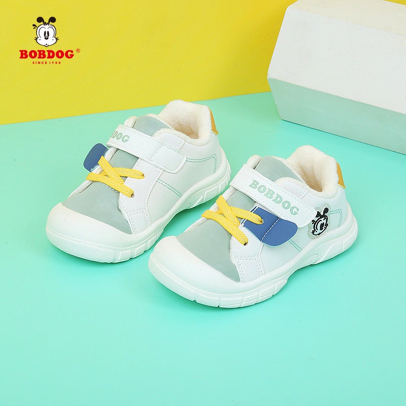 Children'S Shoes, Winter Baby Shoes, New Babudou Soft-Soled Toddler Shoes, Baby Fleece-Lined Warm Shoes For Boys Aged 1-4 - Image 2