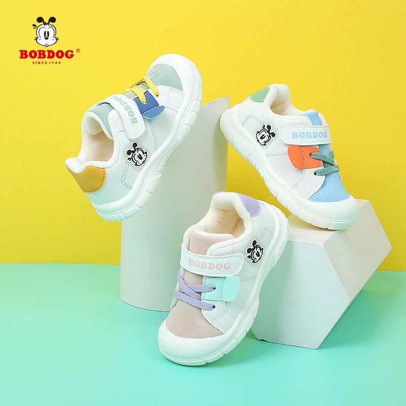 Children'S Shoes, Winter Baby Shoes, New Babudou Soft-Soled Toddler Shoes, Baby Fleece-Lined Warm Shoes For Boys Aged 1-4 - Image 5