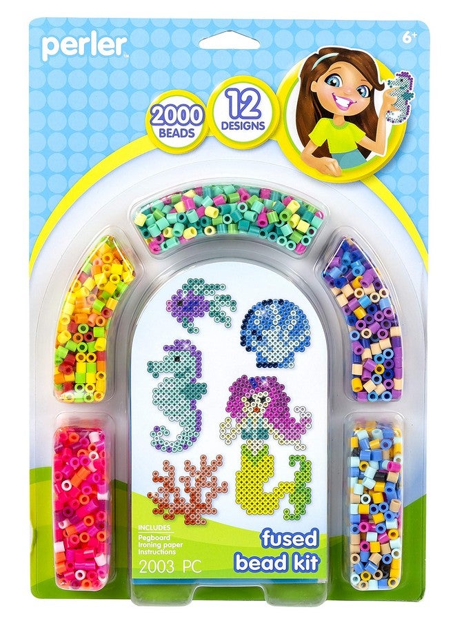 بيرلر مجموعة خرز حورية البحر وحيوانات المحيط المندمجة، 2002 قطعة.