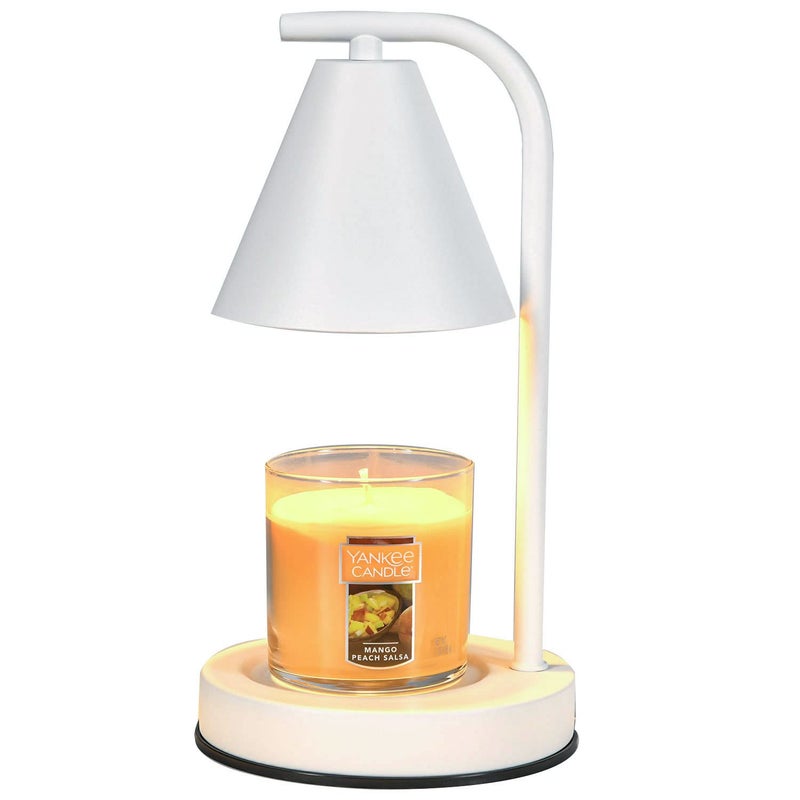 Candle Warmer Lamp Electric Candle Lamp Warmer Birthday for Mom Women Home Bedroom Decor Dimmable Wax Melt Warmer for Scented Wax with 2 Bulbs Jar Candles White