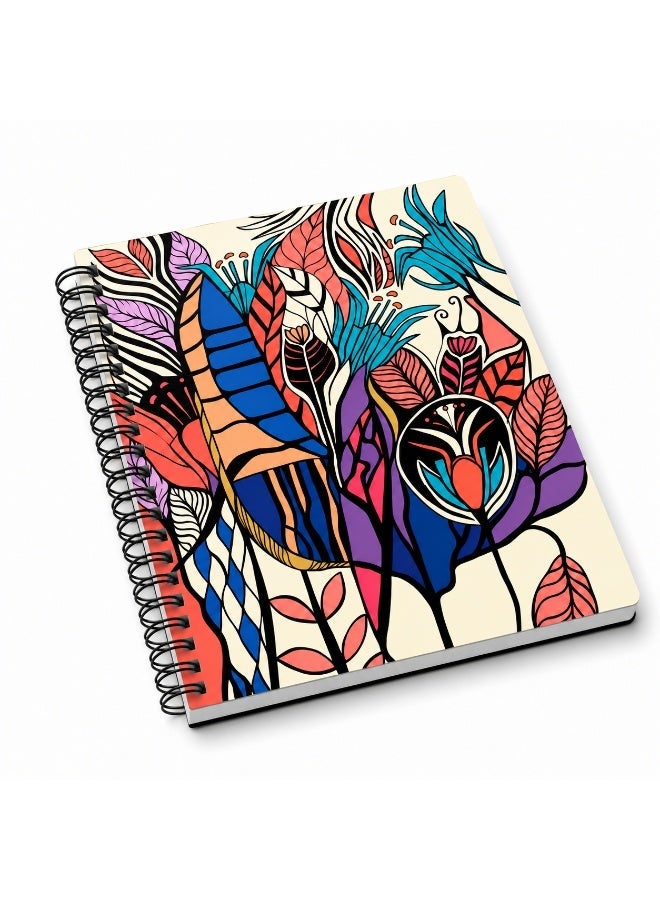 PAPERWORK Abstract Garden Notebook A5 Lined 160 Pages for School & Student Notes - Image 2