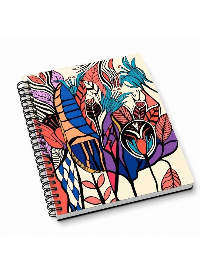 PAPERWORK Abstract Garden Notebook A5 Lined 160 Pages for School & Student Notes - Image 2