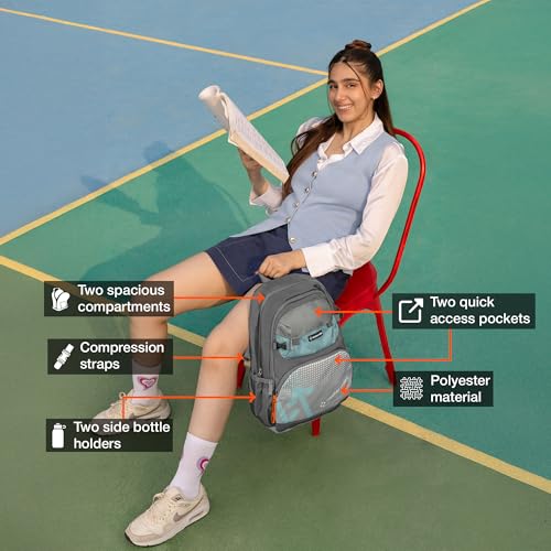 Nasher Miles Engineering Polyester Laptop Backpack 36L with Rain cover Ideal for College, School, Office, Travel | Men, Women, Boys, Girls (Teal) - Image 2