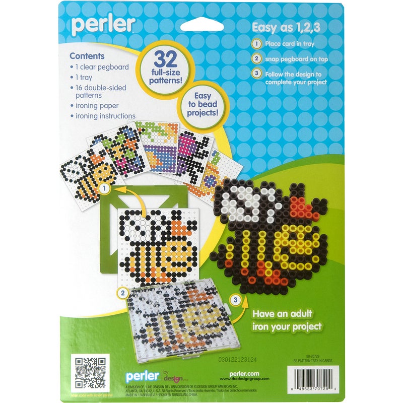 Perler بطاقات وأنماط حبات بيرلر 80-70729 بيجي مع لوحات تثبيت، متعددة الألوان، صغيرة، 20 قطعة - Image 2