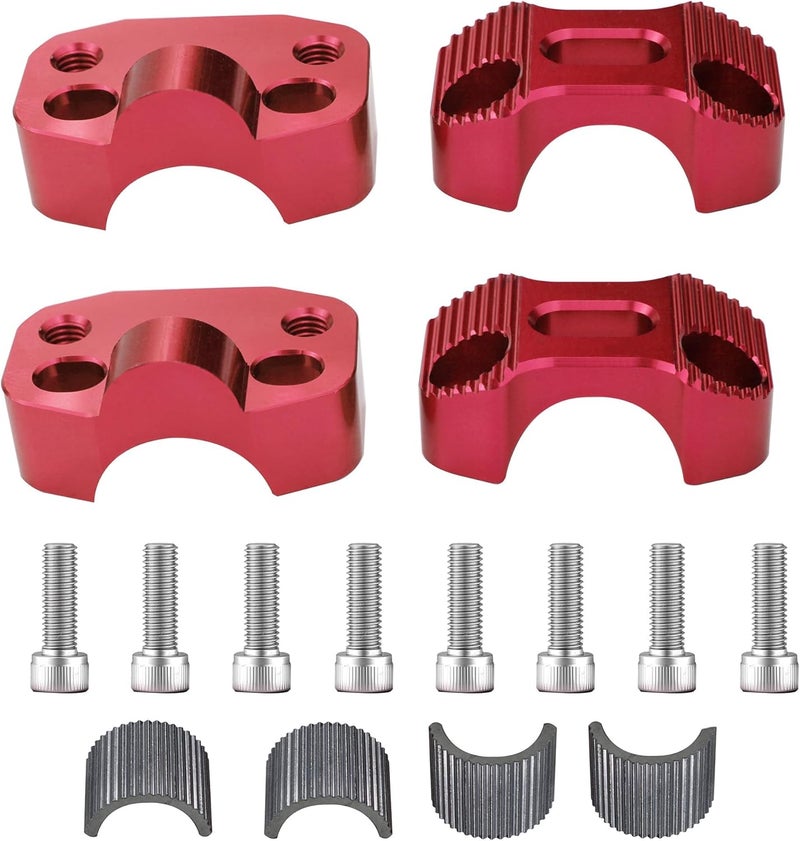 Adsspro Universal Motorcycle CNC Aluminum Handlebar Risers - 7/8" & 1 1/8" Adjustable Fat Bar Adapter Mount Clamps - Image 4