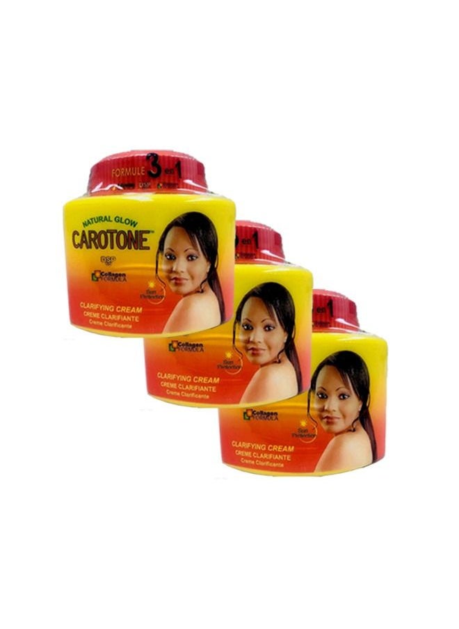 Carotone 3 Pieces of Collagen Formula Clarifying Cream 3X135ml  - Image 3