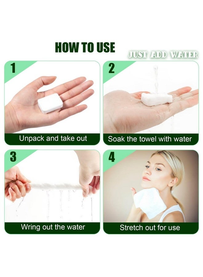 Fancyou Compressed Disposable Face Towel Large,Soft Facial Cleansing Cloths Towelettes,Thicken Washcloth Compact Portable Wash Cotton Wipes Tablets for Beauty Salon,Personal Care,Travel(50PCS Green) - Image 4