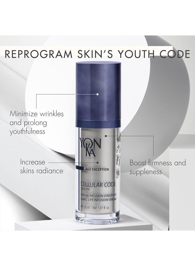 Yonka Yon-Ka Cellular Code Serum (30 ml) Anti-Aging Face Serum, Firm Skin and Soften Appearance of Wrinkles with Cell-Energy Natural Youth Complex, Paraben-Free - Image 3