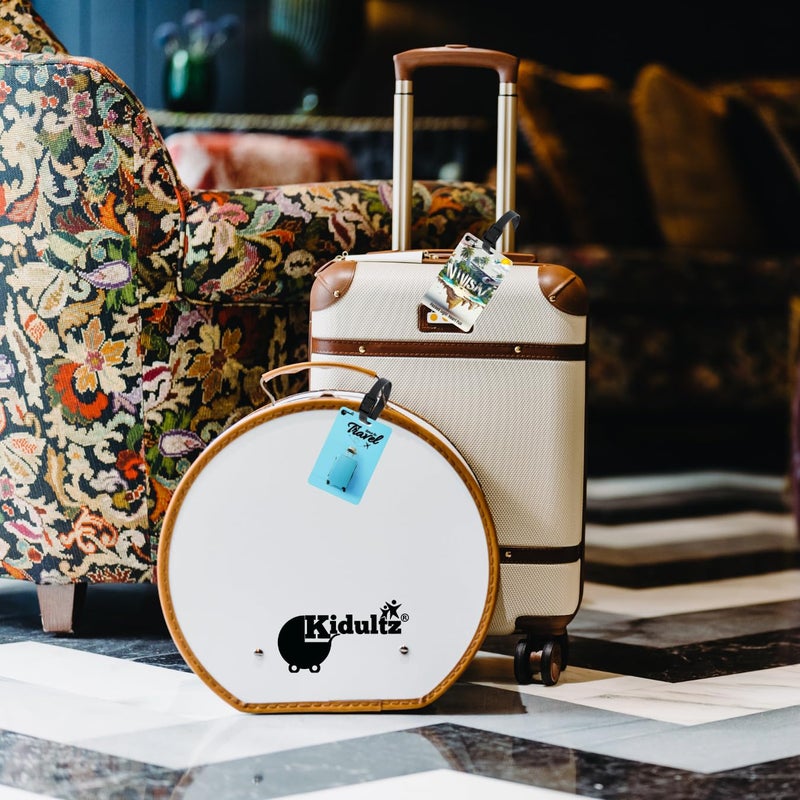 Kidultz (Set of 10) Synthetic Luggage Tags with Black Strap Loop | Durable, Waterproof, Anti-Break Travel ID Tags for Suitcases, Backpacks, School & Office Bags (Set 10) - Image 5