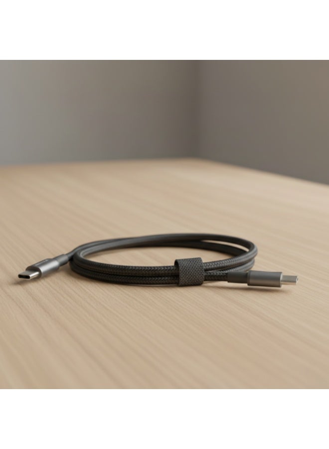 Philips USB-C to USB-C Cable 1m 60W PD (DLC5030C/00) – Fast Charging & Data Sync, Braided Design – Black - Image 3
