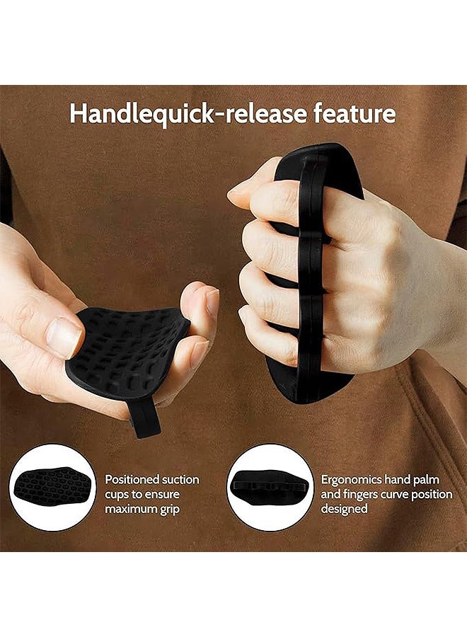 Photon زوجان من مقابض رفع الأثقال الأصلية للرجال والنساء، واقي قبضة يد من السيليكون للتدريب والتمرين في صالة الألعاب الرياضية، دمبل رفع الأثقال، الرفعة المميتة، مقابض مانعة للانزلاق لتمارين السحب - Image 3