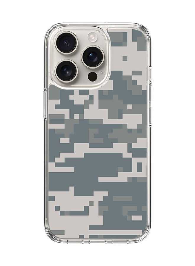 Stylizedd For iPhone 16 Pro Case [Compatible with MagSafe] Slim Magnetic cover Clear Phone Case - Digital Camo FP  - Image 1
