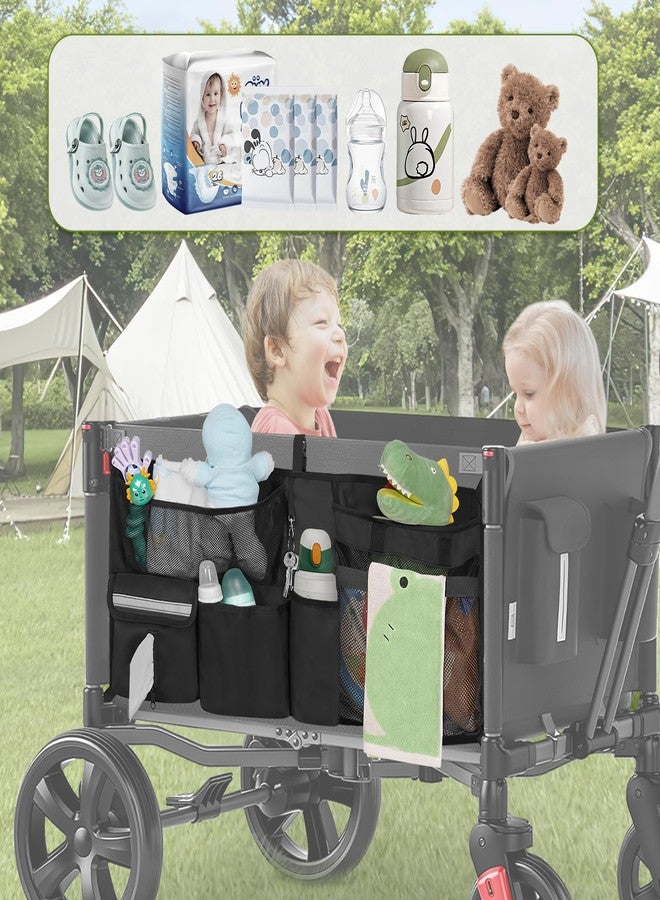 ORKELS Stroller Wagon Cargo Net, Compatible with WONDERFOLD All W-Series Models, Stroller Wagon Accessories Organizer with Multi-Pockets, Large Capacity Cargo Storage Net, Black - Image 3