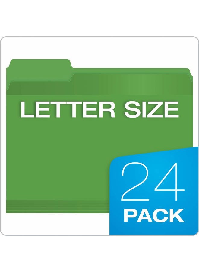 Pendaflex Reinforced File Folders, Extra Durable, Poly Reinforced Edges, Assorted Colors, Letter Size, 1/3 Cut Tabs, 24 Per Pack (86213) - Image 5