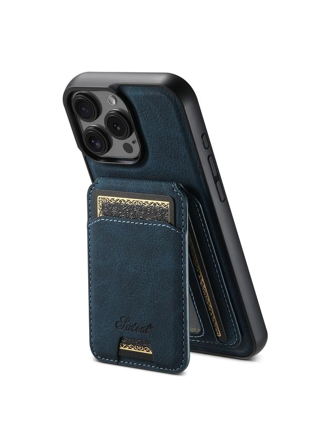 Suteni Case For iPhone 16 Pro Max H16 Litchi Texture Leather Detachable Wallet Back Phone Case - Image 1