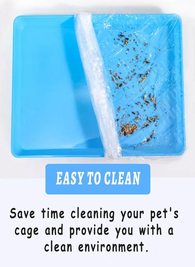 Niwaes Disposable Bird Cage Liners - Clear Plastic Parakeet Liner Bags - 100 Pcs Universal Film for Finches, Canaries, Cockatiels - Image 3