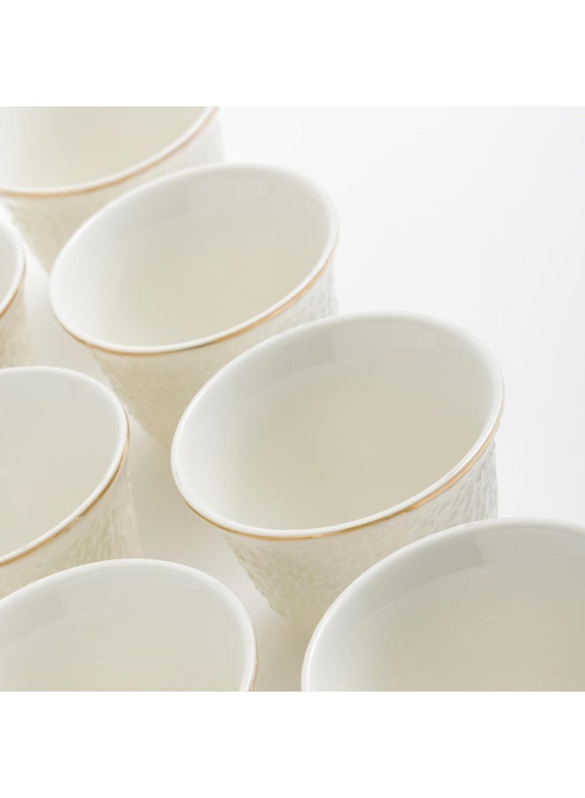 Master Gold Saudi Coffee Cup Set of 12 Porcelain 80ml with Barez | Coffee Cups Perfect for Offices, Various Occasions and Parties | Coffee Cups Sets for Hospitality - Image 3