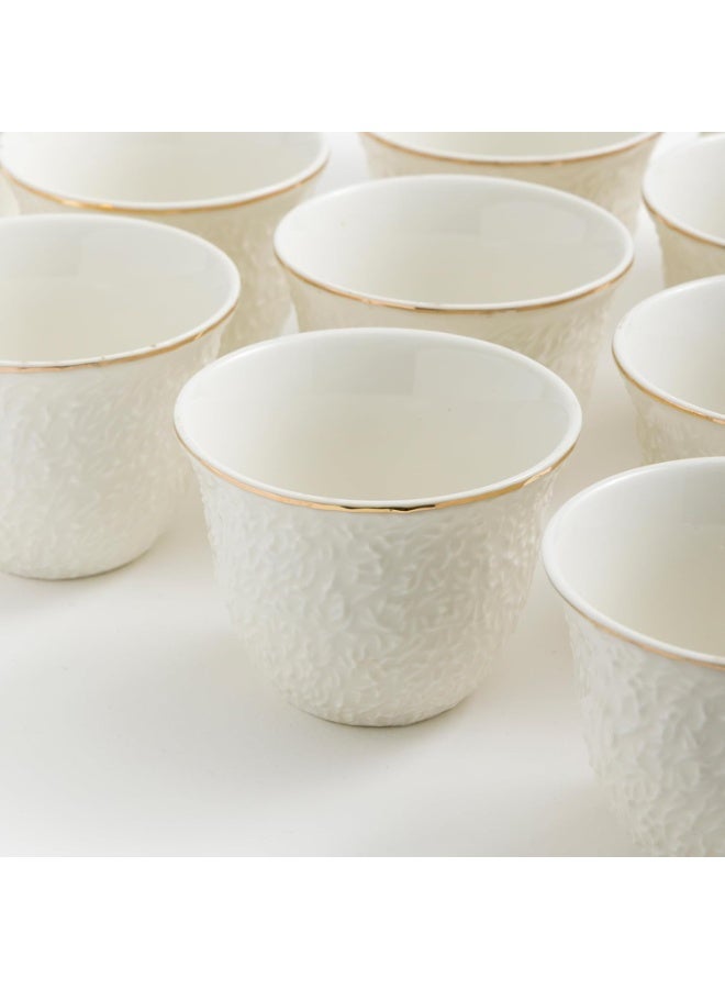 Master Gold Saudi Coffee Cup Set of 12 Porcelain 80ml with Barez | Coffee Cups Perfect for Offices, Various Occasions and Parties | Coffee Cups Sets for Hospitality - Image 2