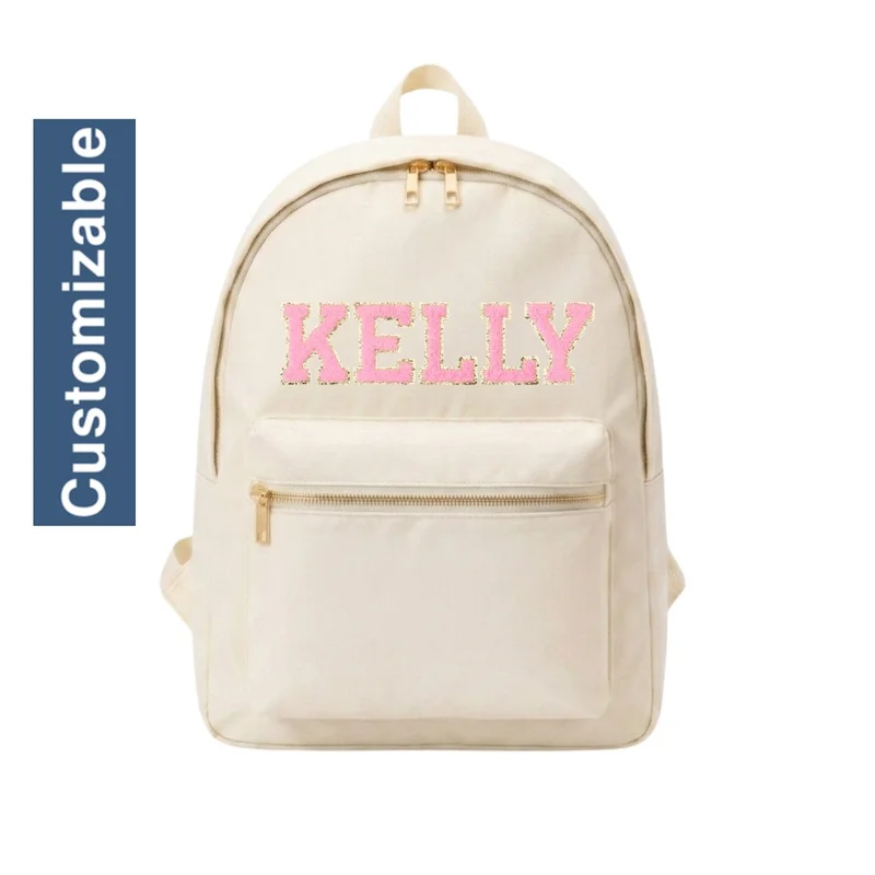 القبيلة السعيدة Personalised Backpack, Cream