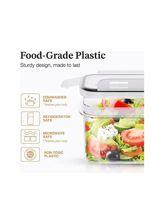 VALUXE Food Storage Containers | 24pcs Airtight Stackable Plastic Kitchen Containers & Storage Set | BPA Free Dishwasher, Microwave & Freezer Safe - Image 4