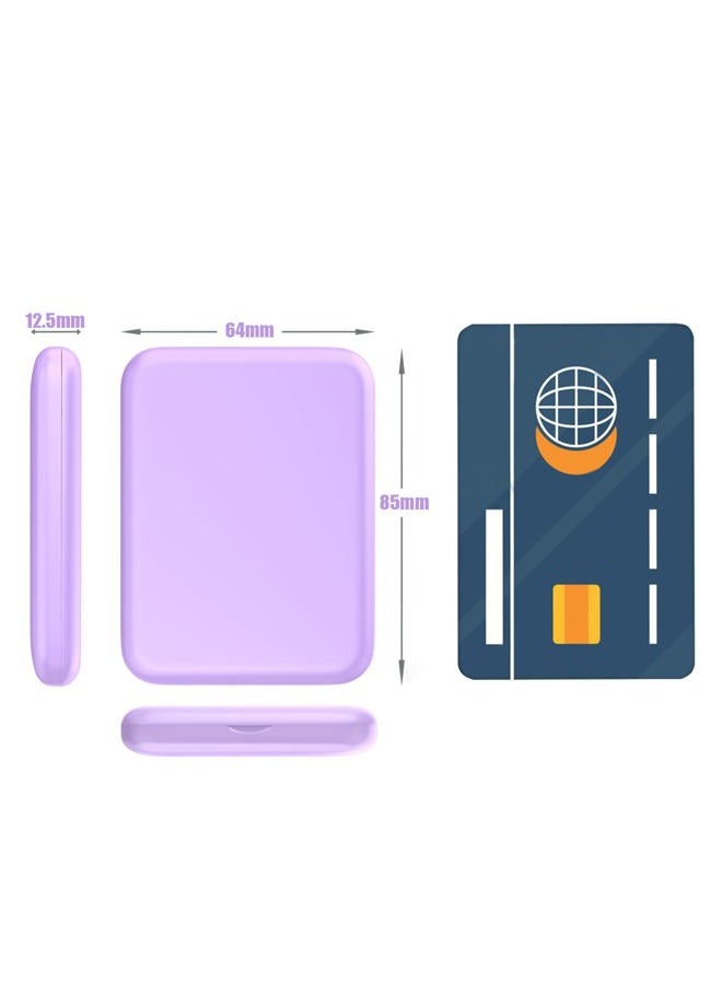 wobsion Small Mirror with Lights,LED Compact Makeup Mirror,1x/3x Mini Travel Mirror with Magnification,Portable for Purse,Pocket,Gifts for Girls,Purple - Image 5