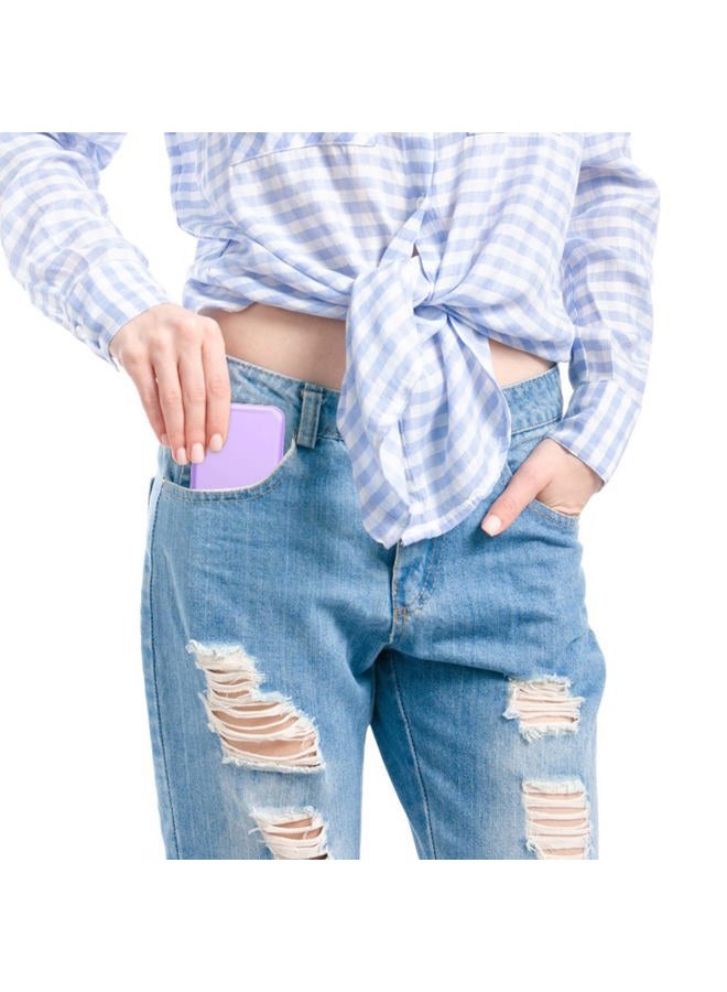 wobsion Small Mirror with Lights,LED Compact Makeup Mirror,1x/3x Mini Travel Mirror with Magnification,Portable for Purse,Pocket,Gifts for Girls,Purple - Image 4