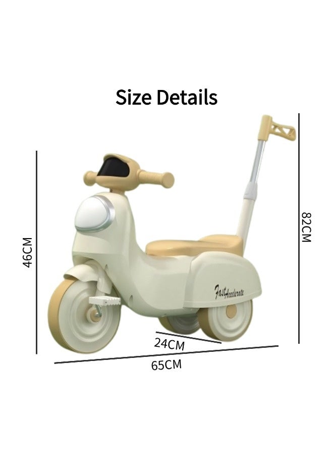 Vixplorn Ride-on Toys Kids Trike Kids Tricycles with Push Handle Baby Balance Bike Rideable and Pushable Toddler Bike with Parent Handle for 2-6 Years Old Toddlers Trike with Music&Light and Wheels Foot Pedal Riding Gift  - Image 2