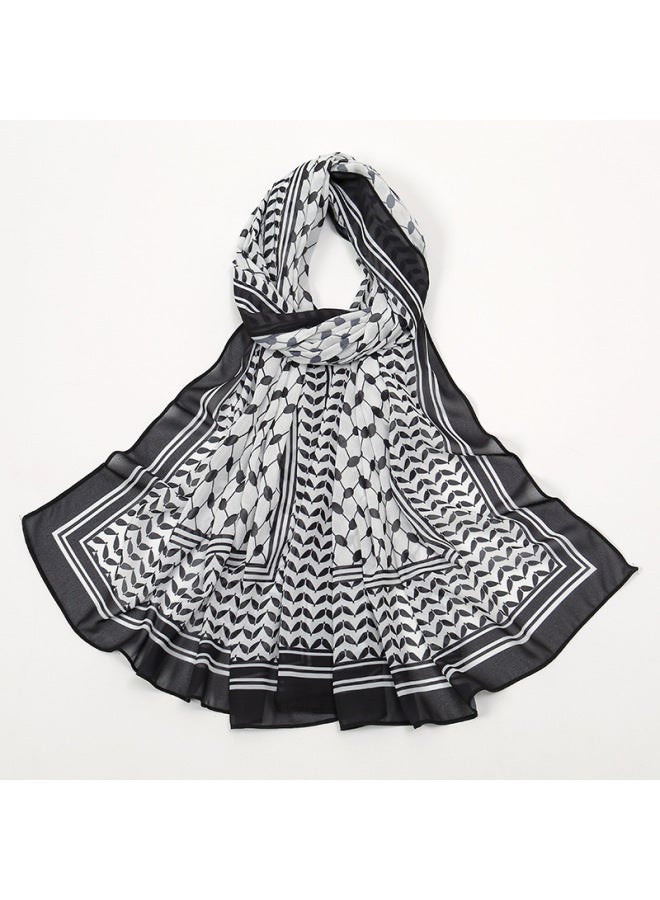 LAVEN New Style Printed Chiffon Headscarf, Arabian Scarf - Image 4
