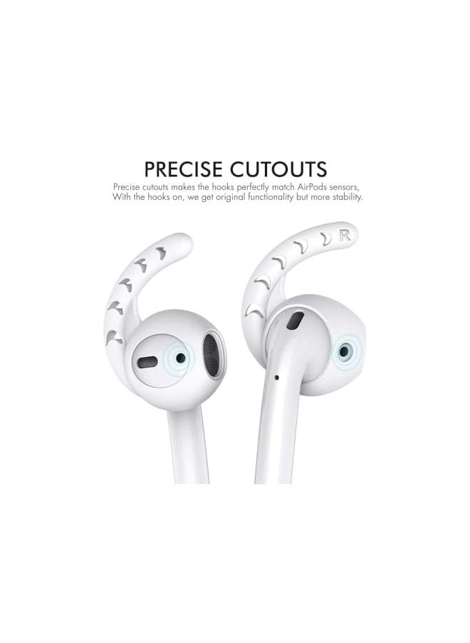Ahastyle - Premium Silicone Earhooks For Air Pods And Earpods L S White - Image 1