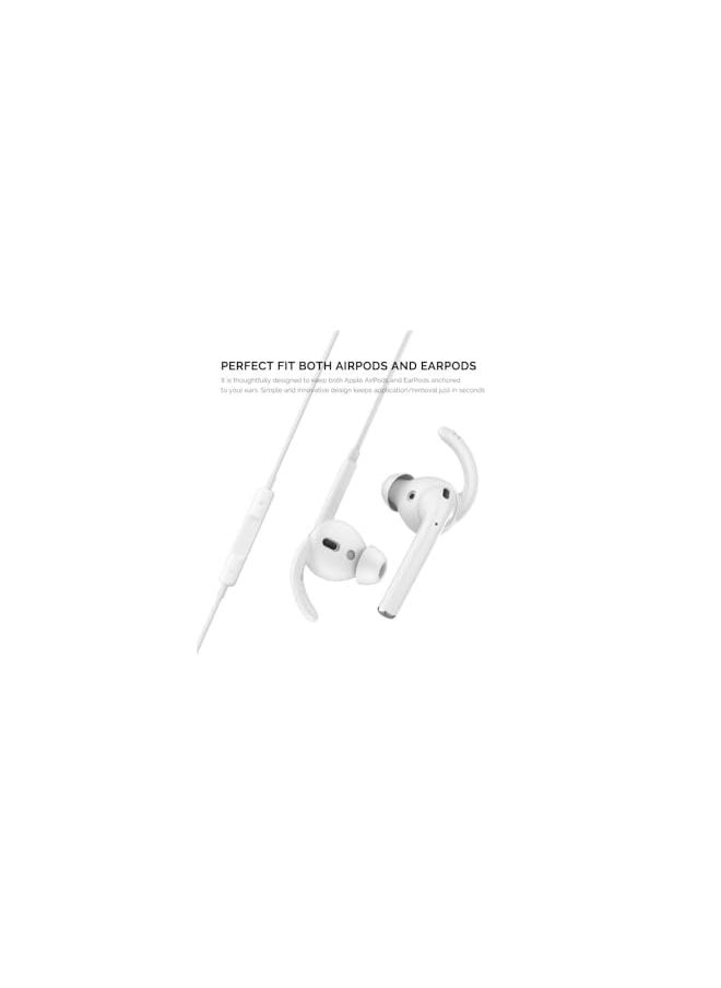 Ahastyle - Premium Silicone Earhooks For Air Pods And Earpods L S White - Image 1