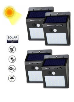 Generic Wireless Solar Garden Wall Light, Solar Outdoor Motion Sensor Light for Enhanced Safety and Energy Efficiency, IP65 Waterproof for Yard, Garage, Fence, 3W, 30 LEDs (4 Pack)  - Image 2