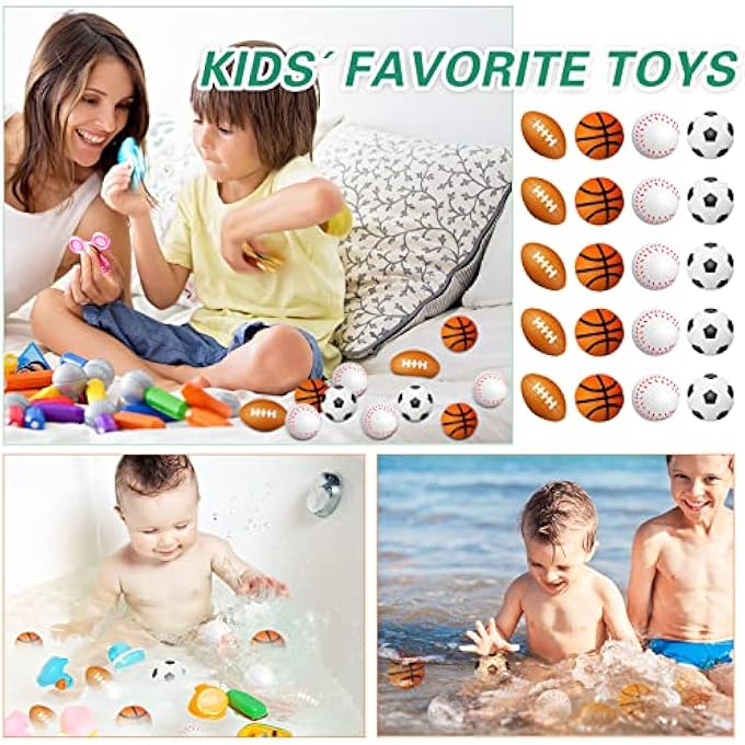 Jerify 120 Pieces Small Sports Balls Mini Foam Soccer Ball, Basketball, Football, Baseball Stress Balls for Anxiety Relief Sports Themed Birthday Party Supplies Game Prizes Stocking Stuffers - Image 5