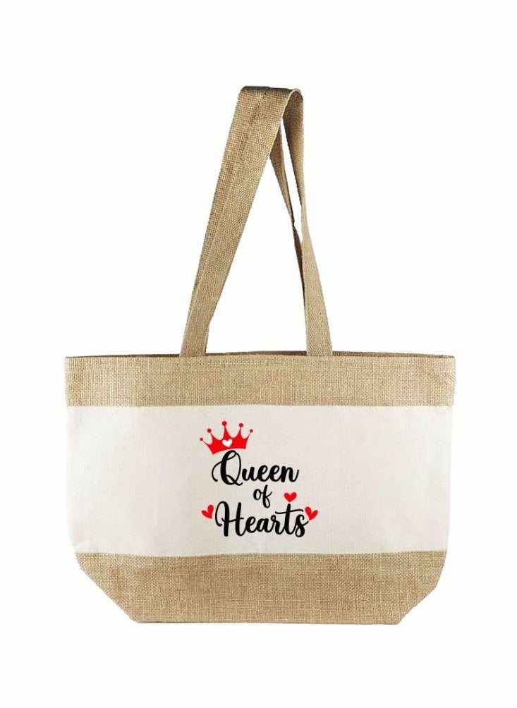 Generic - Queen of Hearts Juco Beach bag Open-top type laminated with a long handle - Image 1