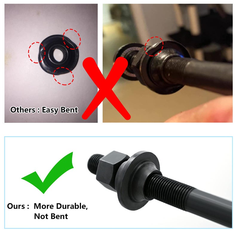 AiTuiTui 1 Pair Bike Quick Release Axle Skewer Bicycle Hub Parts, Front & Rear Axle Hollow Shaft Kit Replacement for Road Bike, Mountain Bike, MTB, BMX - Image 2