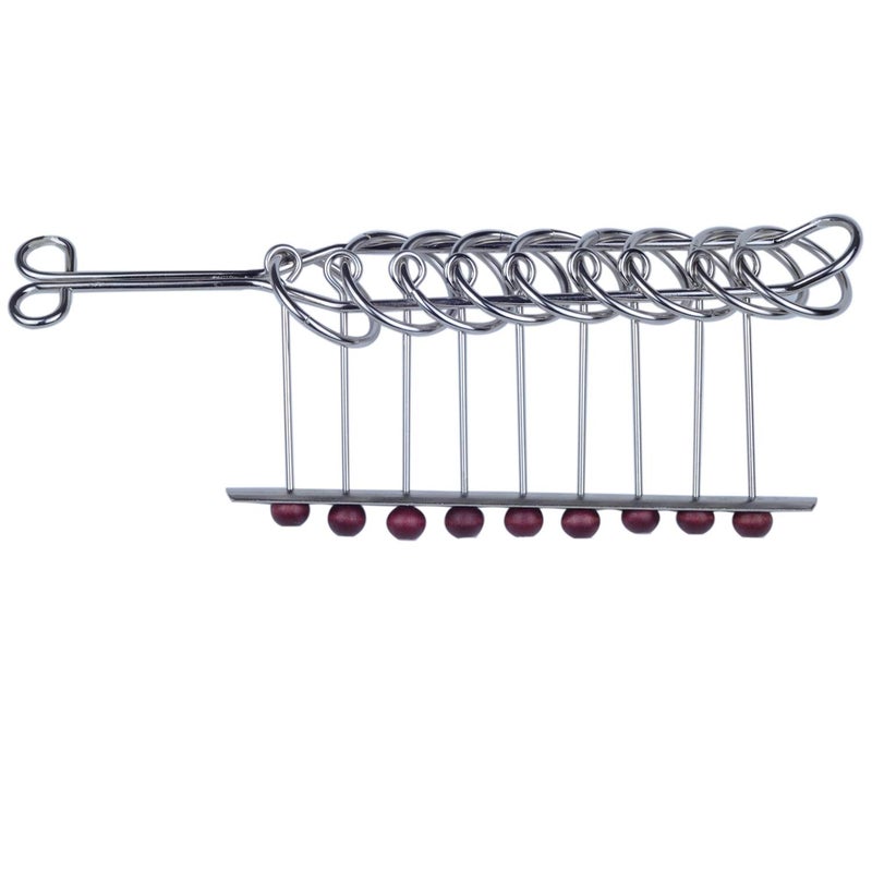 KAILIMENG 9 Linked Rings Metal Puzzle Adult Hard Puzzle Brain Teasers Mind Game for Adults Classical Handheld IQ Trick Toy - Image 2