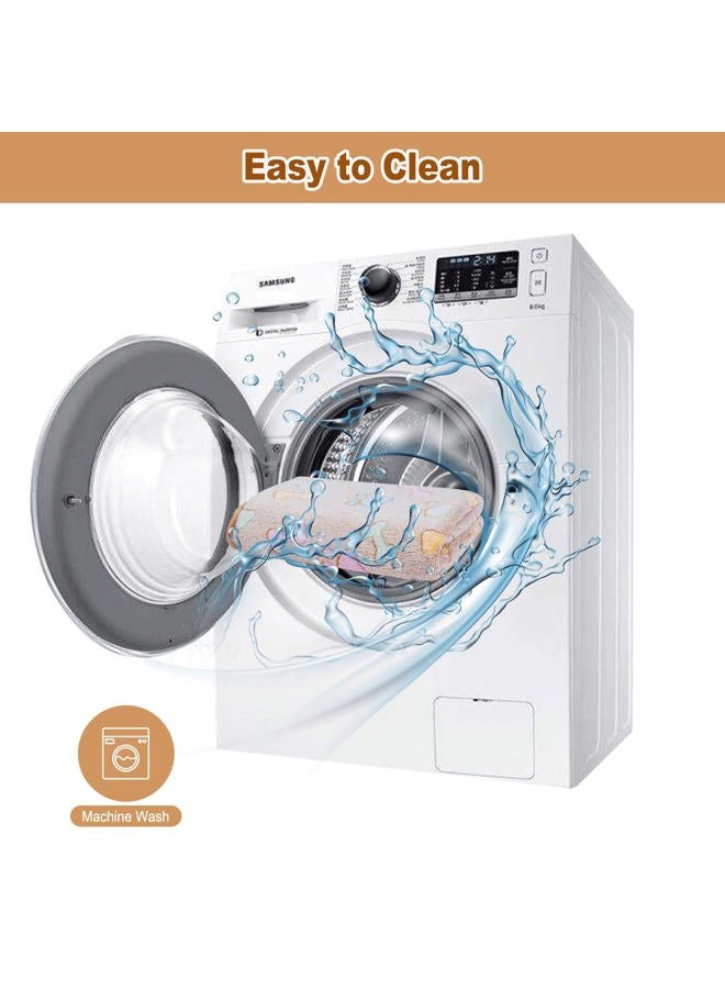 Dono 1 Pack 3 Blankets Soft Fluffy Cute Bone Pattern Fleece Pet Blanket Cat Bed Warm Sleep Mat Cute Print Design Puppy Kitten Blanket Doggy Mat Paw Print for Animals - Image 4