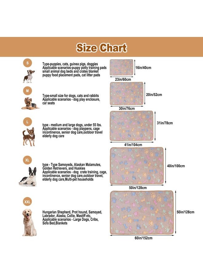 Dono 1 Pack 3 Blankets Soft Fluffy Cute Bone Pattern Fleece Pet Blanket Cat Bed Warm Sleep Mat Cute Print Design Puppy Kitten Blanket Doggy Mat Paw Print for Animals - Image 3