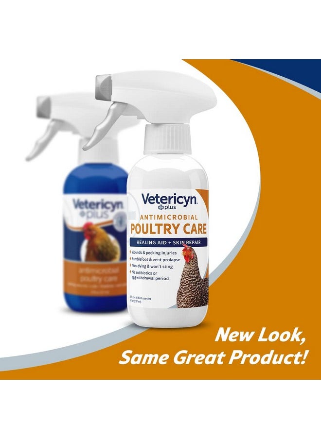 Vetericyn Plus Poultry Care Spray | Healing Aid And Skin Repair For Chicken Wounds, Pecking Injuries, Bumblefoot, Vent Prolapses, And More. 8 Ounces  - Image 2