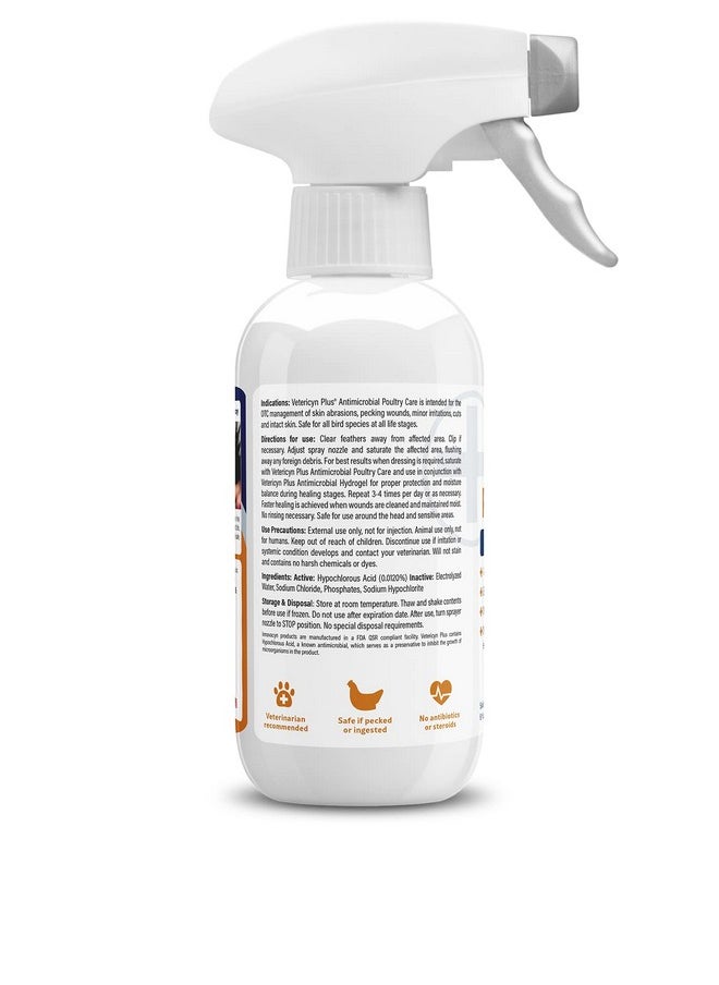 Vetericyn Plus Poultry Care Spray | Healing Aid And Skin Repair For Chicken Wounds, Pecking Injuries, Bumblefoot, Vent Prolapses, And More. 8 Ounces  - Image 3