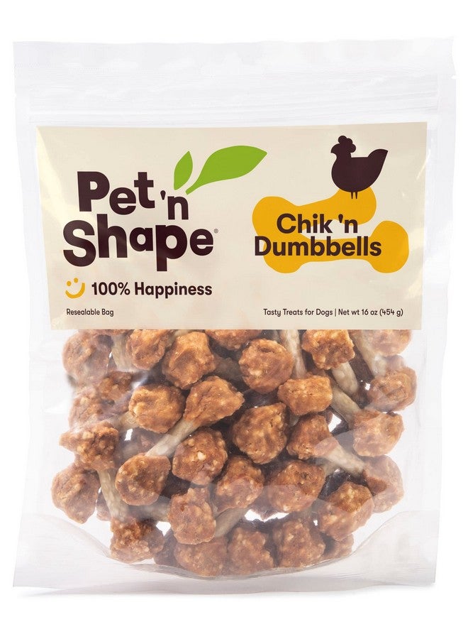 Pet 'n Shape Chik 'N Rice Dumbbells  Natural Dog Treats, Chicken, 1 Pound - Image 1