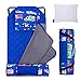 Wildkin Modern Kids Nap Mat Soft Cotton Blend with Pillow Elastic Straps for School Travel Heroes - Image 3