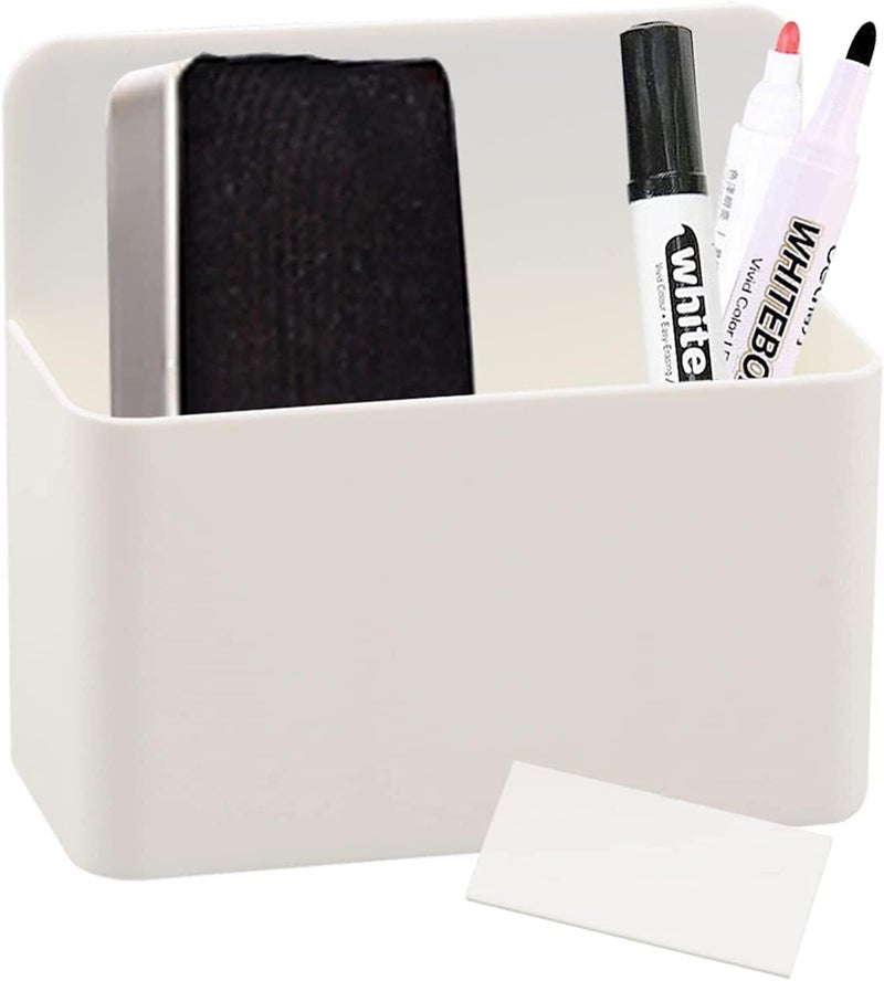 YHRY Elegant multi-option build Magnetic Dry Erase Pen Holder, Whiteboard Pen Holder, Magnet Pen Holder, Refrigerator Magnetic Pen Holder, Save Space, for School, Office, Home, Storage Organizing Items, White Modern color selections - Image 1