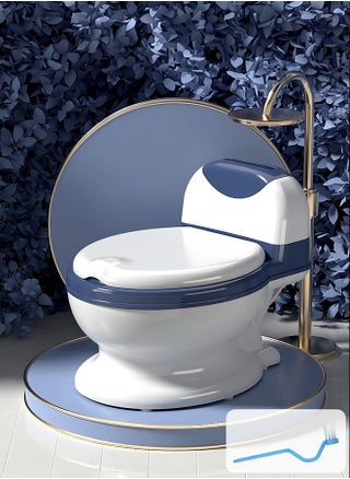Blue and white